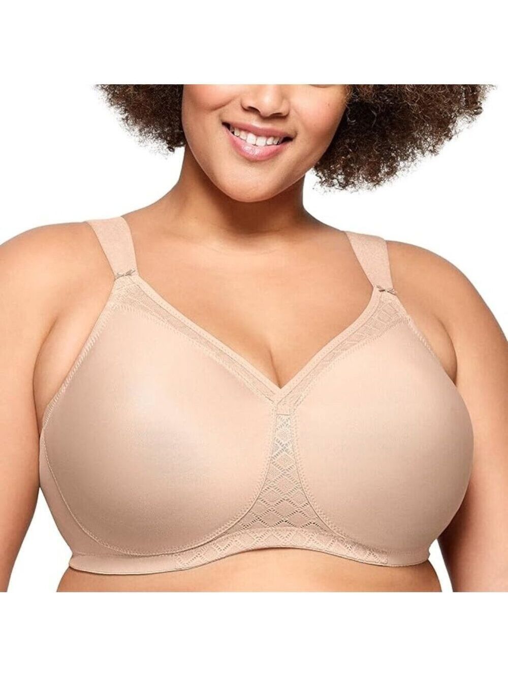 ✨ Glamorise 1080 Full Figure MagicLift Non-Padded Wirefree T-Shirt Bra 36F NWOT